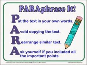 UNIT 3 : WRITING TASK 1 - CLEARLY PARAPHRASE THE RUBIC