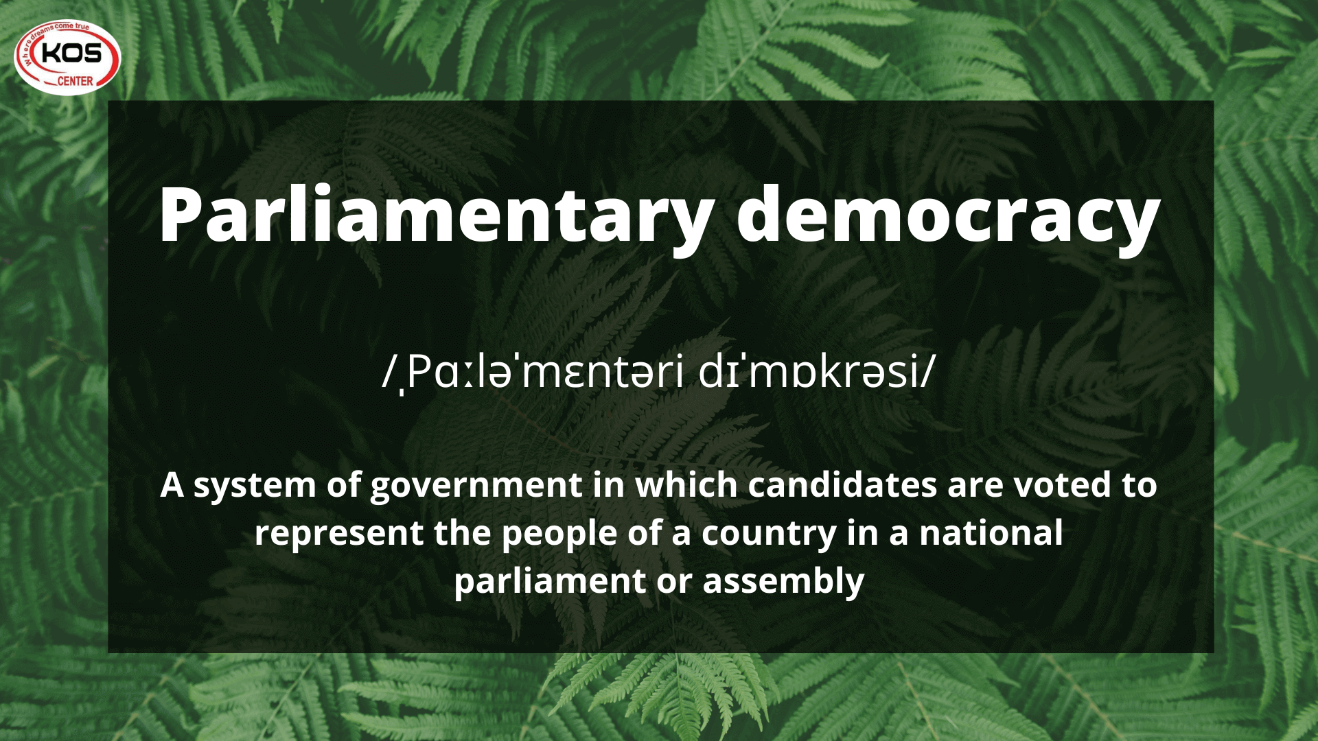 Parliamentary democracy